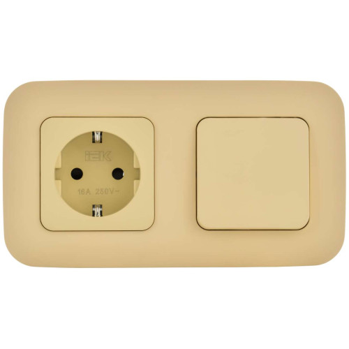 FLITE Выключатель 1-клавишный 10А ВС11-1-0-ФлН навахо IEK FLITE Выключатель 1-клавишный 10А ВС11-1-0-ФлН навахо IEK