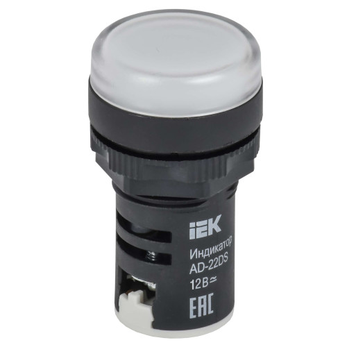 Лампа AD22DS(LED)матрица d=22мм белый 12В AC/DC IEK