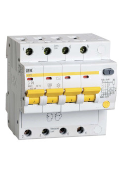 KARAT Дифференциальный автомат АД14 4P 25А 300мА тип AC IEK