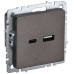 BRITE Розетка USB A+C 18Вт РЮ11-1-БрТБ темная бронза IEK