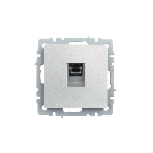 BRITE Розетка компьютерная RJ45 кат.5E РК10-БрА алюминий IEK