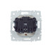 BRITE Розетка 1-местная с заземлением с защитными шторками и крышкой 16А IP20 РСбш10-3-БрЖ жемчуг IEK