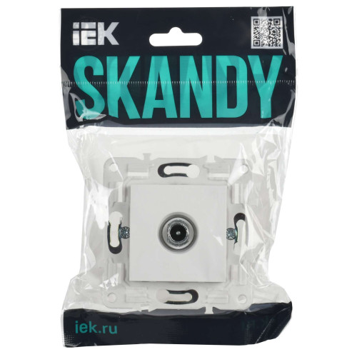 SKANDY Розетка TV проходная SK-A17W арктический белый IEK