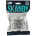 SKANDY Розетка с заземлением с защитными шторками 16А безвинтовое крепление SK-R06S серебряный IEK