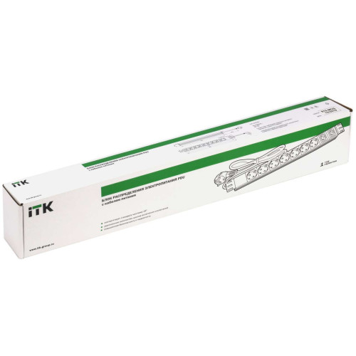 ITK PDU 7 розеток немецкий стандарт + 2 С13 1U кабель 2м вилка немецкий стандарт