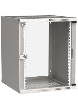 ITK Шкаф настенный LINEA WE 15U 600х600мм дверь стекло серый