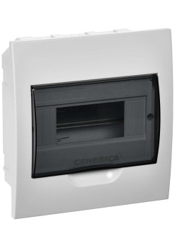 Корпус пластиковый ЩРВ-П-8 черная прозрачная дверь IP41 GENERICA