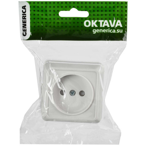 OKTAVA Розетка 1-местная без заземления с защитными шторками для открытой установки 10А РСш20-2-ОБ белый IEK OKTAVA Розетка 1-местная без заземления с защитными шторками для открытой установки 10А РСш20-2-ОБ белый IEK