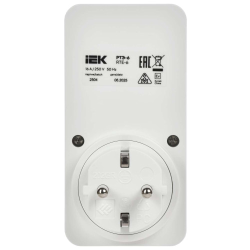 РТЭ-6 Розетка-таймер электронный 1мин 24ч 16А IP20 IEK