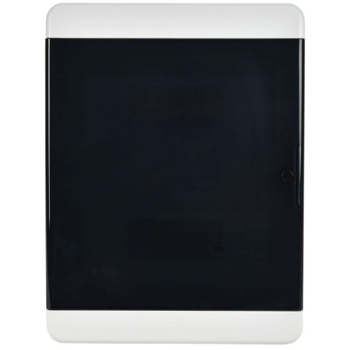 TEKFOR Корпус пластиковый ЩРВ-П-24 IP41 черная прозрачная дверь IEK
