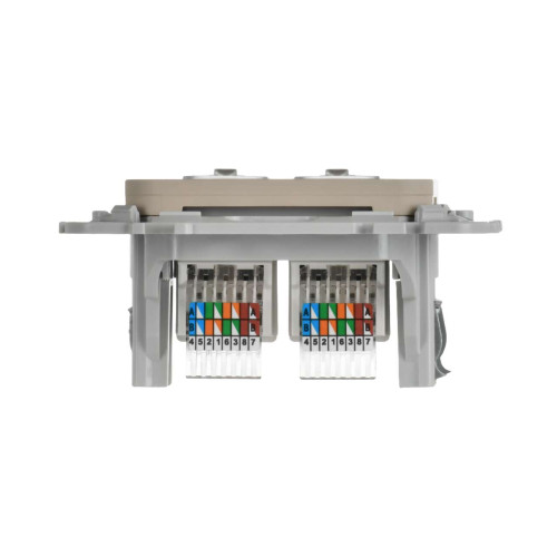 FLITE Розетка 2-местная компьютерная RJ45 категория 5Е UTP РК5е-2-0-ФлЛ льняной IEK