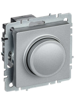 BRITE Светорегулятор поворотно-нажимной 600Вт СС10-1-0-БрА алюминий IEK