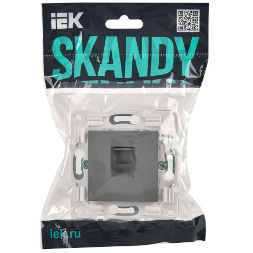 SKANDY Розетка компьютерная RJ45 кат.6 SK-K02Gr серый IEK