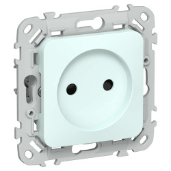 FLITE Розетка без заземления с защитными шторками 10А РСш01-0-ФлХЛ холодный лед IEK
