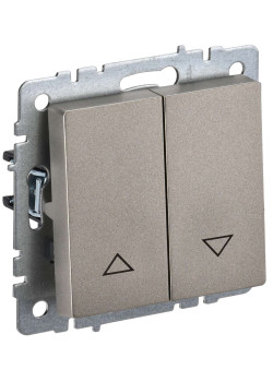 BRITE Выключатель жалюзи 10А ВС10-1-5-БрШ шампань IEK