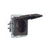 BRITE Розетка 1-местная с заземлением с защитными шторками и крышкой 16А IP44 РСбш10-3-44-БрТБ темная бронза IEK