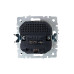 BRITE Розетка 1-местная с заземлением с защитными шторками 16А с USB A+C 18Вт РЮш11-1-БрМ маренго IEK