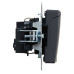 BRITE Розетка 1-местная с заземлением с защитными шторками и крышкой 16А IP20 РСбш10-3-БрГ графит IEK