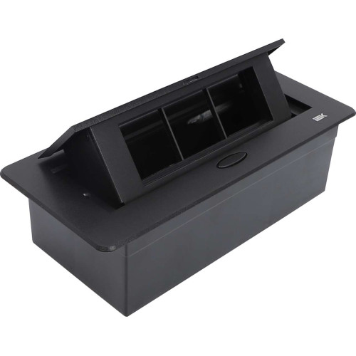 PRIMER Блок розеточный с выдвижной крышкой на 6 модулей черный IEK PRIMER Блок розеточный с выдвижной крышкой на 6 модулей черный IEK