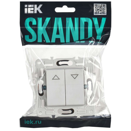 SKANDY Выключатель жалюзи 10А SK-V12W арктический белый IEK