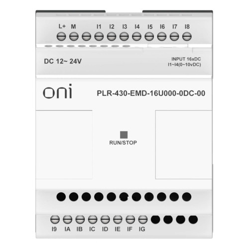 ПЛК 430 Модуль расширения входов выходов 12 DI 4 UI (0-10 В/DI) 24В DC ONI