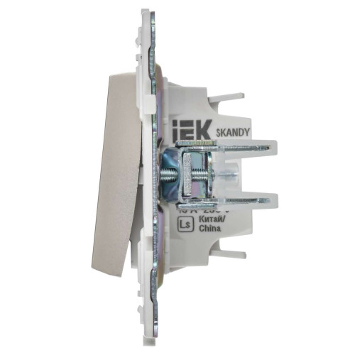 SKANDY Выключатель 2-клавишный проходной 10А SK-V05Sh шампань IEK