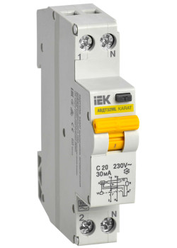 Выключатель автоматический дифференциального тока АВДТ32МL C20 30мА KARAT IEK