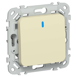 FLITE Выключатель 1-клавишный проходной с индикацией 10А ВС61-1-1-ФлН навахо IEK