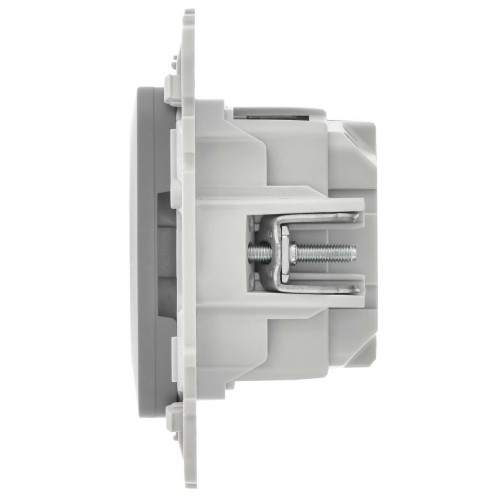 FLITE Розетка с заземлением с защитными шторками безвинтовое крепление 16А РСш11-1-ФлС серый IEK