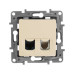 ETIKA Розетка двойная RJ11+RJ45 кат.5E UTP слоновая кость