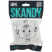 SKANDY Розетка с заземлением без защитных шторок 16А SK-R05W арктический белый IEK