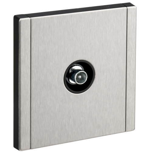 FORTE&PIANO Розетка TV проходная FP729M металл никель IEK