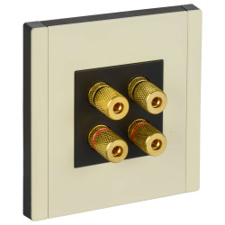 FORTE&PIANO Аудиорозетка 4-местная FP839M металл серый сланец IEK