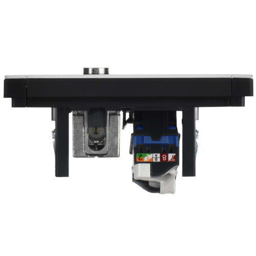 FORTE&PIANO Розетка двойная TV+RJ45 кат.6 FP237M металл белый IEK