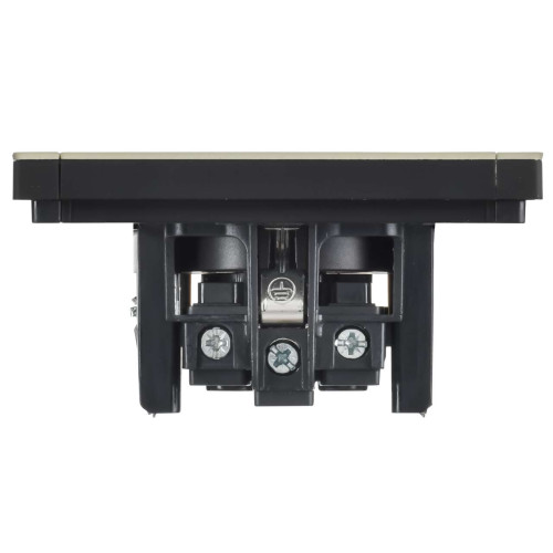 FORTE&PIANO Розетка 1-местная с заземлением без защитных шторок винтовое крепление 16А FP816M металл серый сланец IEK