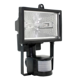 Прожектор галогенный ИО150Д (детектор) IP54 черный IEK