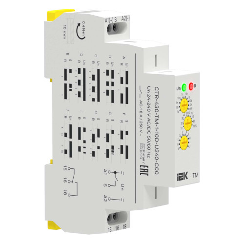 Реле времени многофункциональное TM 1 контакт 24-240В AC/DC IEK