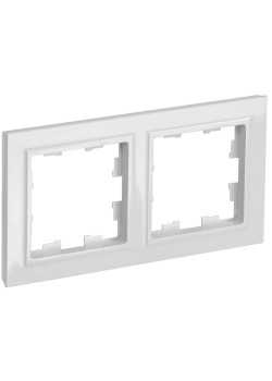BRITE Рамка 2-местная РУ-2-БрБ белый IEK