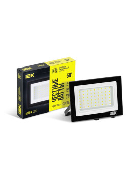 Прожектор СДО 06-50 светодиодный черный IP65 6500 K IEK