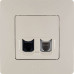 ETIKA Розетка двойная RJ11+RJ45 кат.5E UTP слоновая кость