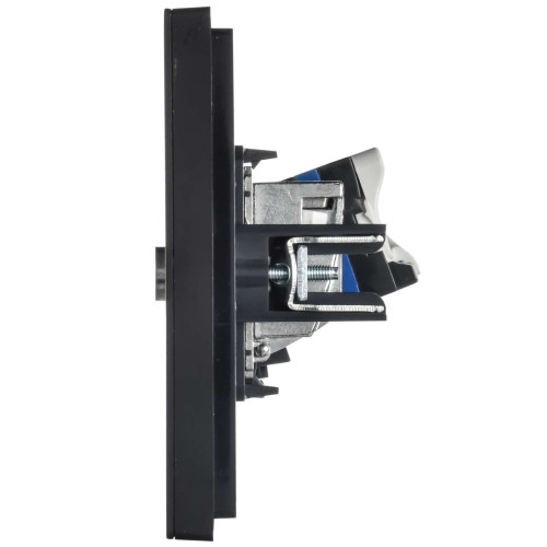 FORTE&PIANO Розетка компьютерная двойная RJ45 кат.6 FP134M металл черный IEK