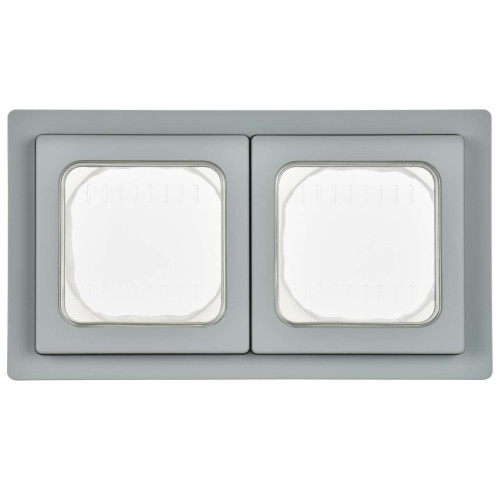 FLITE Рамка 2-местная IP55 Рпро-2-55-ФлС серый IEK FLITE Рамка 2-местная IP55 Рпро-2-55-ФлС серый IEK