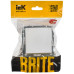 BRITE Розетка 1-местная с заземлением с защитными шторками и крышкой 16А IP44 РСбш10-3-44-БрАБ арктический белый IEK