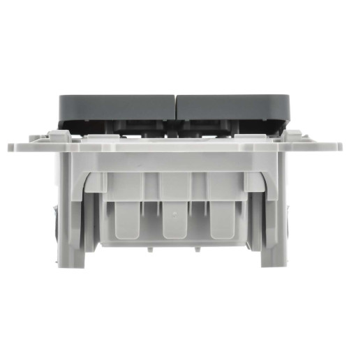 FLITE Выключатель 2-клавишный 10А ВС12-1-0-ФлМА мокрый асфальт IEK