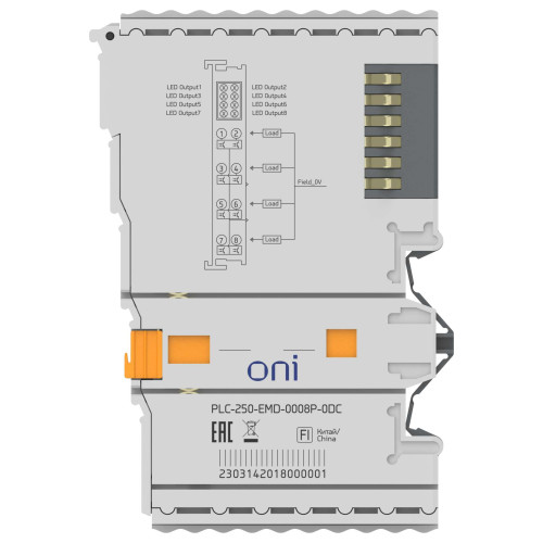 ПЛК 250 Модуль дискретного вывода 8 канальный тип PNP для ПЛК CDS ONI