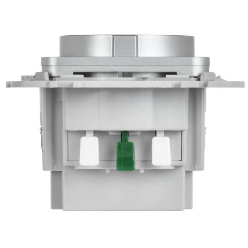 FLITE Розетка 1-местная с заземлением с защитными шторками 16А с USB A+A 3,1А безвинтовое крепление РСЮша11-1-ФлА алюминий IEK