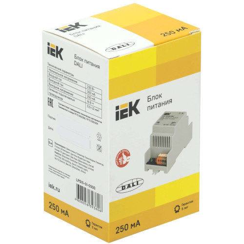 Блок питания DALI 250мА на DIN-рейку IEK