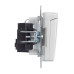 BRITE Розетка 1-местная с заземлением с защитными шторками и крышкой 16А IP44 РСбш10-3-44-БрА алюминий IEK