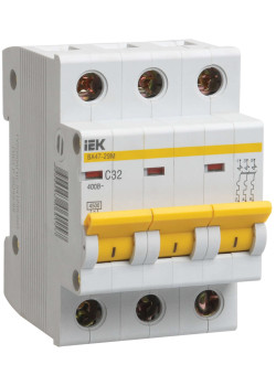 Автоматический выключатель ВА47-29М 3P 2A 4,5кА B IEK