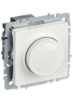 BRITE Светорегулятор поворотно-нажимной 600Вт СС10-1-0-БрБ белый IEK